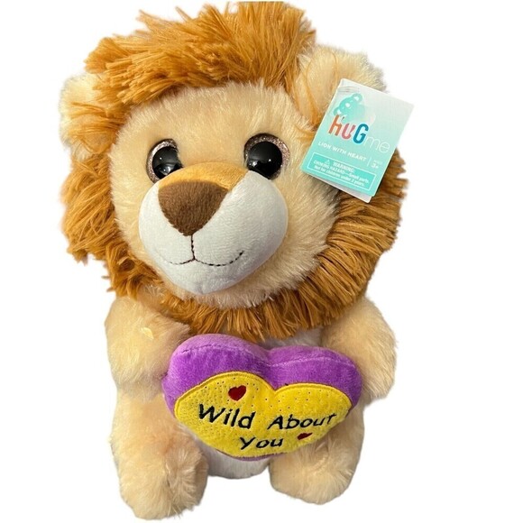 Hug Me Lion with Heart Wild About You Soft Plush Stuffed‎ Animal By Walgreen 11” - Picture 1 of 12